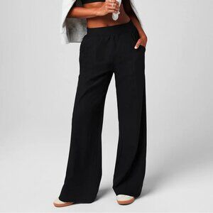 Fabletics - Downtown Wide Leg Pant - Large - Black